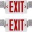 Señal salida roja con luz emergencia 120V/277V pack 2
