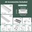 Perfil aluminio LED U 6.6pulg con cubierta lechosa