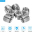 Insertos roscados M8xM12 acero inox 303 10 pzas