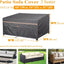 Fundas impermeables para sofá biplaza de patio 60x34x30pulg