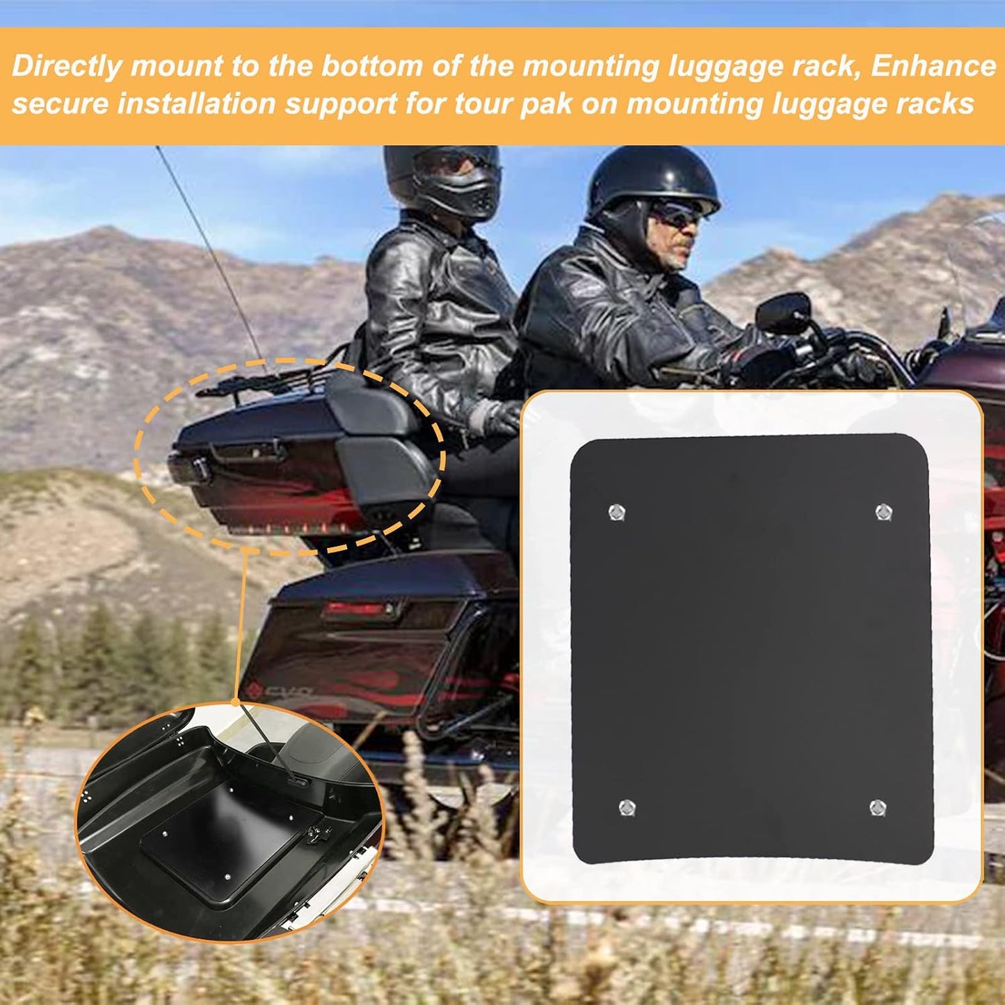 Placa refuerzo interior pack viaje Harley Touring Rushmore