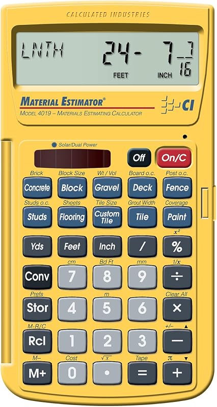 Calculadora estimación materiales construcción