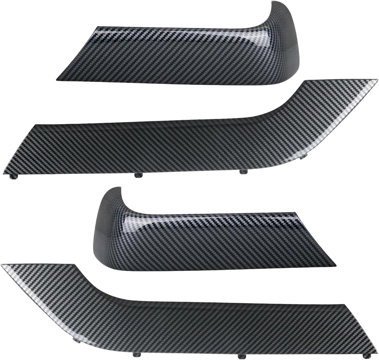 Kit 4 Pzas Cubierta Reposabrazos Puerta Chevy Fibra Carbono