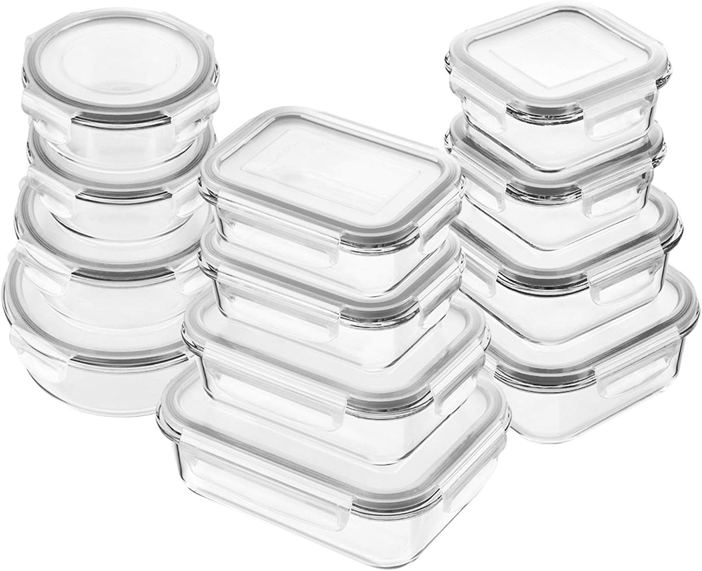 24 Contenedores vidrio herméticos Bento 12 tapas