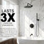Set grifo ducha y bañera lluvia 3 ajustes negro