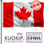 Bandera Canadiense Doble Cara 3x5pulg Correa Blanca 2 Ojales