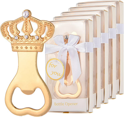 50 Abrebotellas Doradas para Baby Shower Boda Cumpleaños