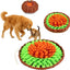 Tapete perros rompecabezas 19x19pulg verde-naranja