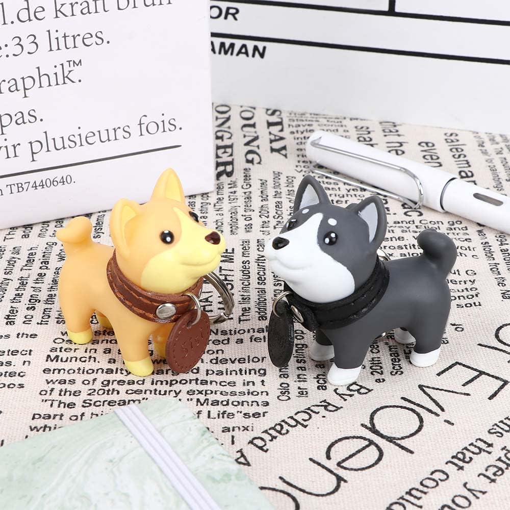 Llavero Bull Terrier PVC para coche blanco