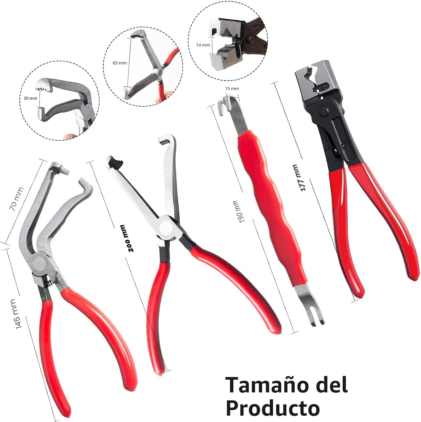 4 Pzas Alicates Desconexión Eléctrica Auto Conector