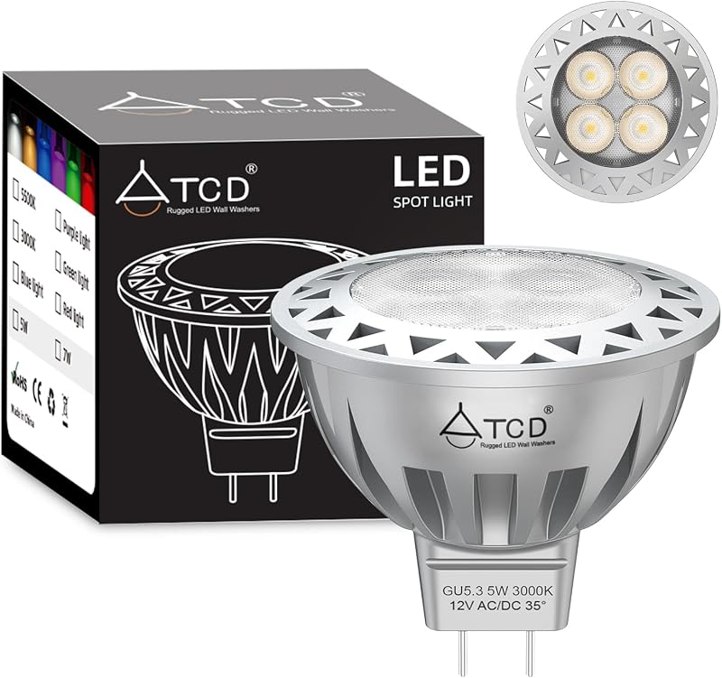 Bombilla LED MR16 5W 3000K base GU5.3