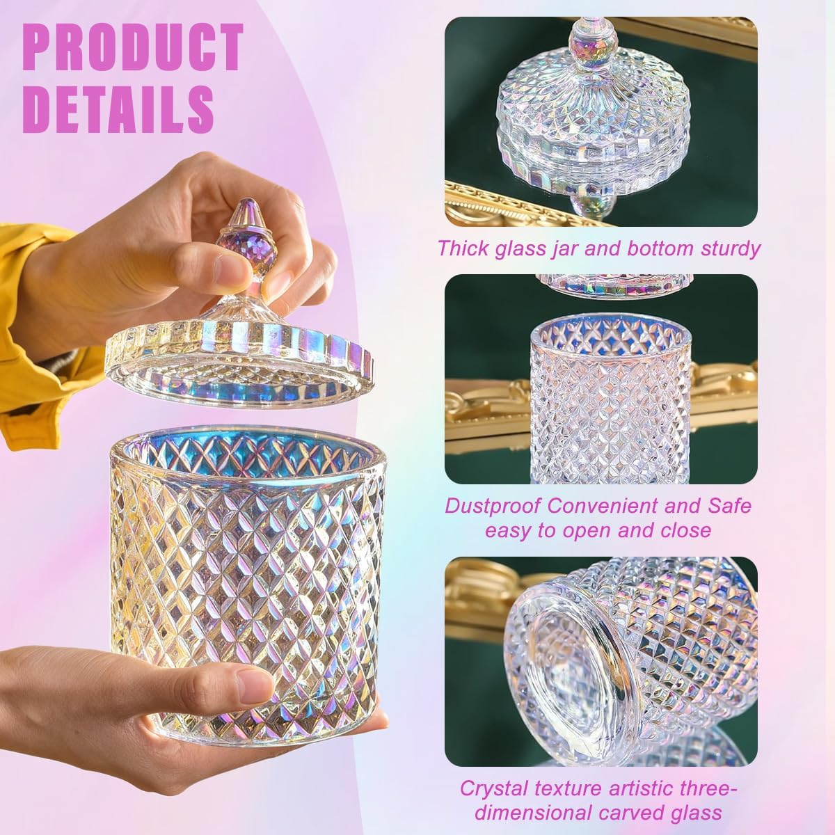 Plato redondo cristal con tapa 10oz para dulces boda