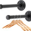 Perchero flotante tubo negro 8" pared set 2