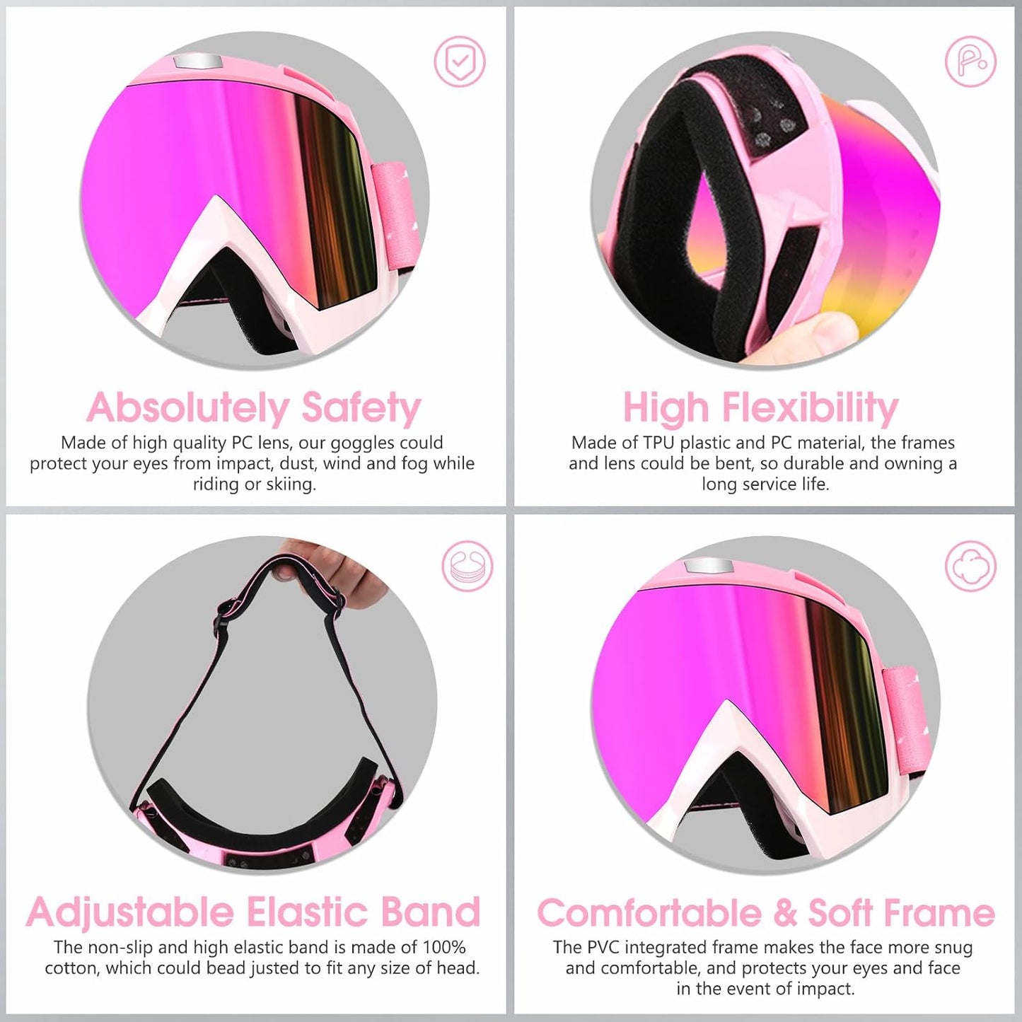 Gafas motocicleta antiembrollo UV para hombre y mujer