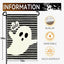 Bandera jardín Halloween fantasma doble cara 12x18