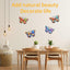 4 Pzas Decoración Pared Mariposa Metal 7.5" Colgante Jardín