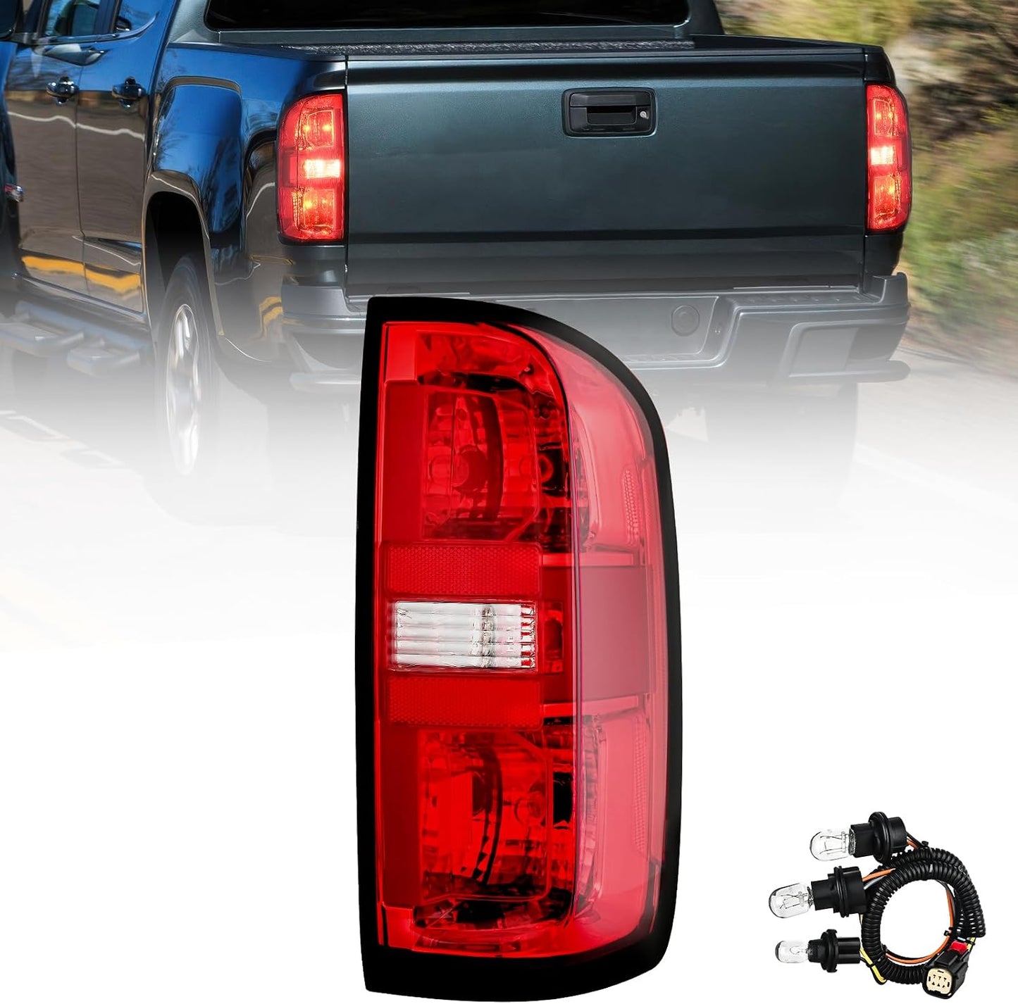 Conjunto luz trasera Chevy Colorado lado pasajero reemplazo