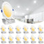 12 Luces LED Empotrables 16W 6pulg Regulables 5000K