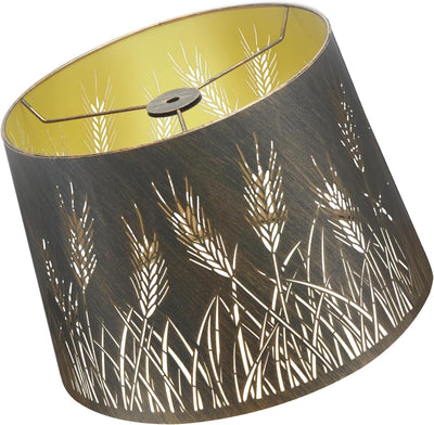 Pantalla metal lámpara tambor 10x12pulg hierro