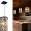 3 Pzas Luces Colgantes E26 Cristal Negro Cable Ajustable