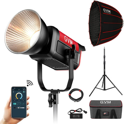 Kit luz video LED 200W 45400lux control Bluetooth/DMX 12 efectos