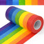 Cinta adhesiva arco iris 1pulg x25yd 7 rollos manualidades
