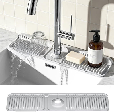 Tapete de grifo de 24 pulgadas protector contra salpicaduras de silicona para fregadero