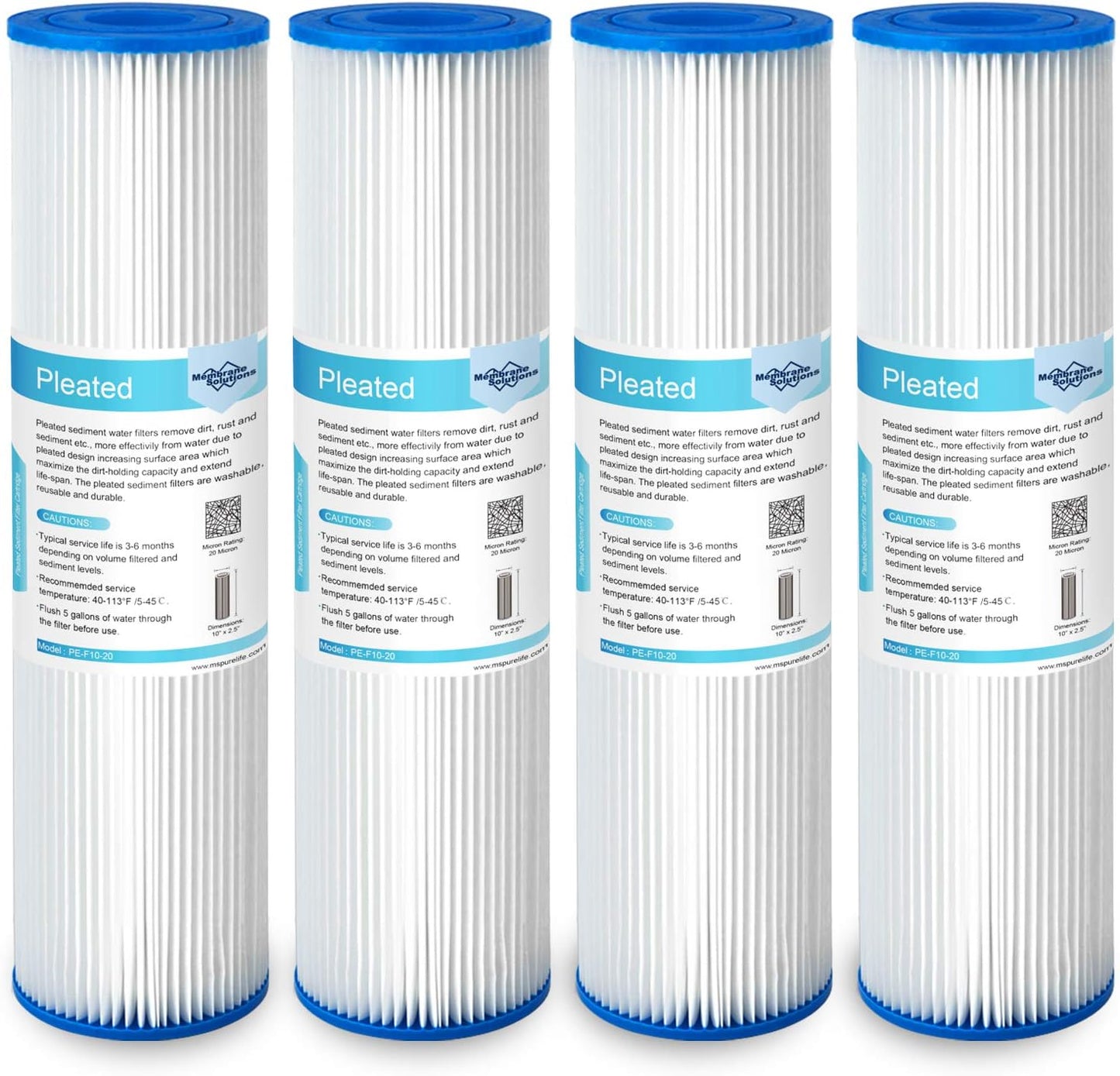 Filtro sedimentos poliéster 20mic 10x2.5pulg comp W50PE