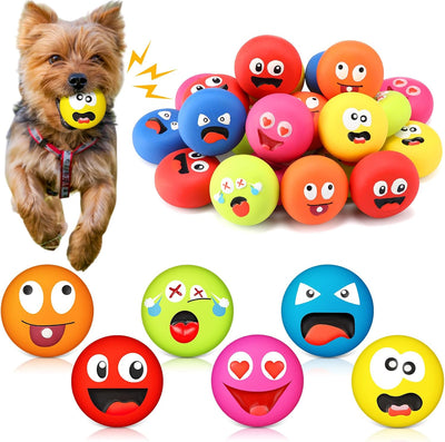 24 Pzas Bolas Chirriantes para Perros Razas Pequeñas
