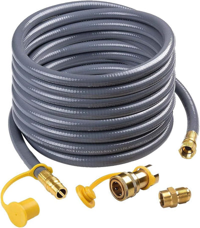 Manguera gas natural 24ft 1/2pulg con adaptador 3/8pulg