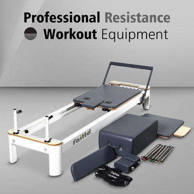 Reformador pilates aluminio con accesorios y tabla salto