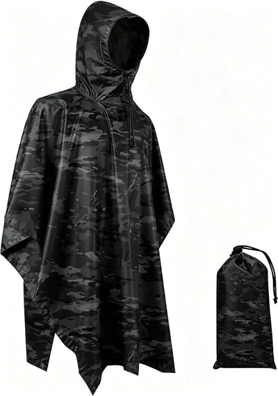 Poncho militar Rip-Stop camuflaje impermeable