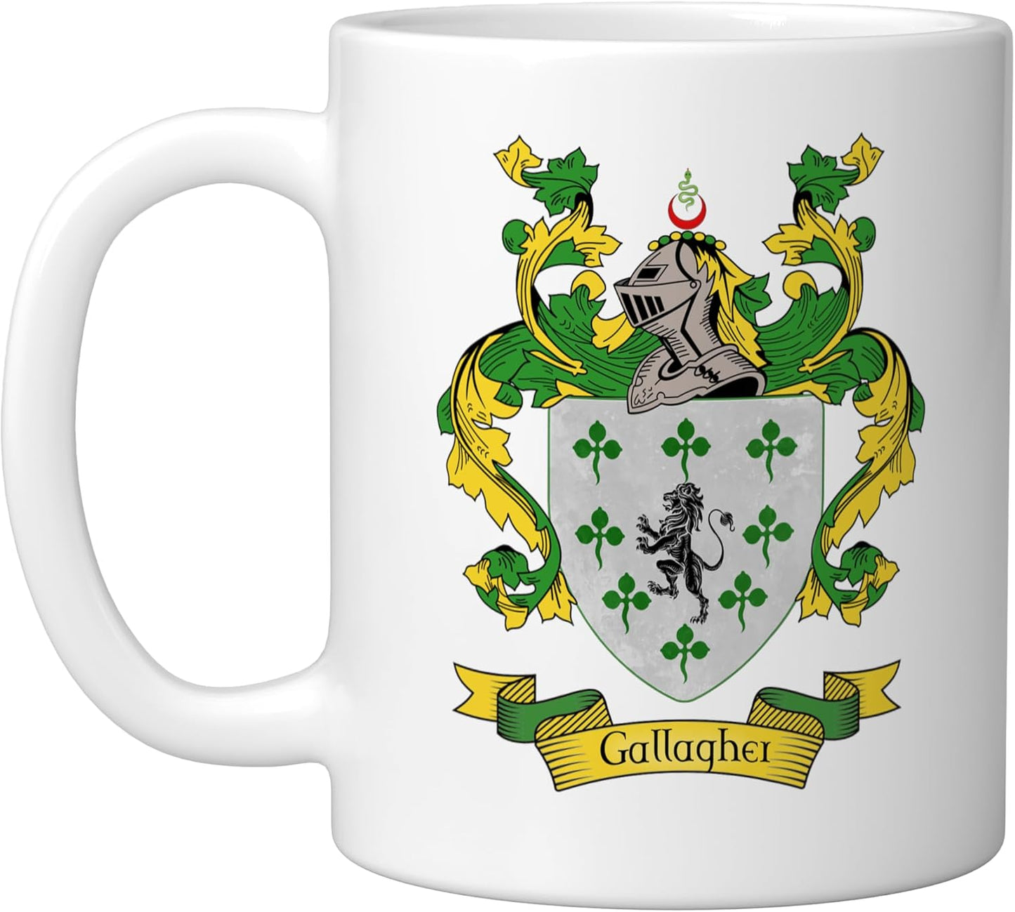 Taza Cerámica Blanca Escudo Familiar Gallagher