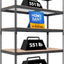 Estantería garaje 5 niveles metal ajustable negro
