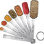 Set 8 cucharas medidoras acero inox compactas para especias