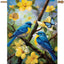 Banderas jardín doble cara 28x40" flores y pájaros