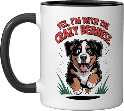 Taza cerámica para perro Funny Cute Pet Dog BreedYes con diseño de Bernese