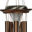 Campanilla solar bronce 29" decoración exterior patio jardín