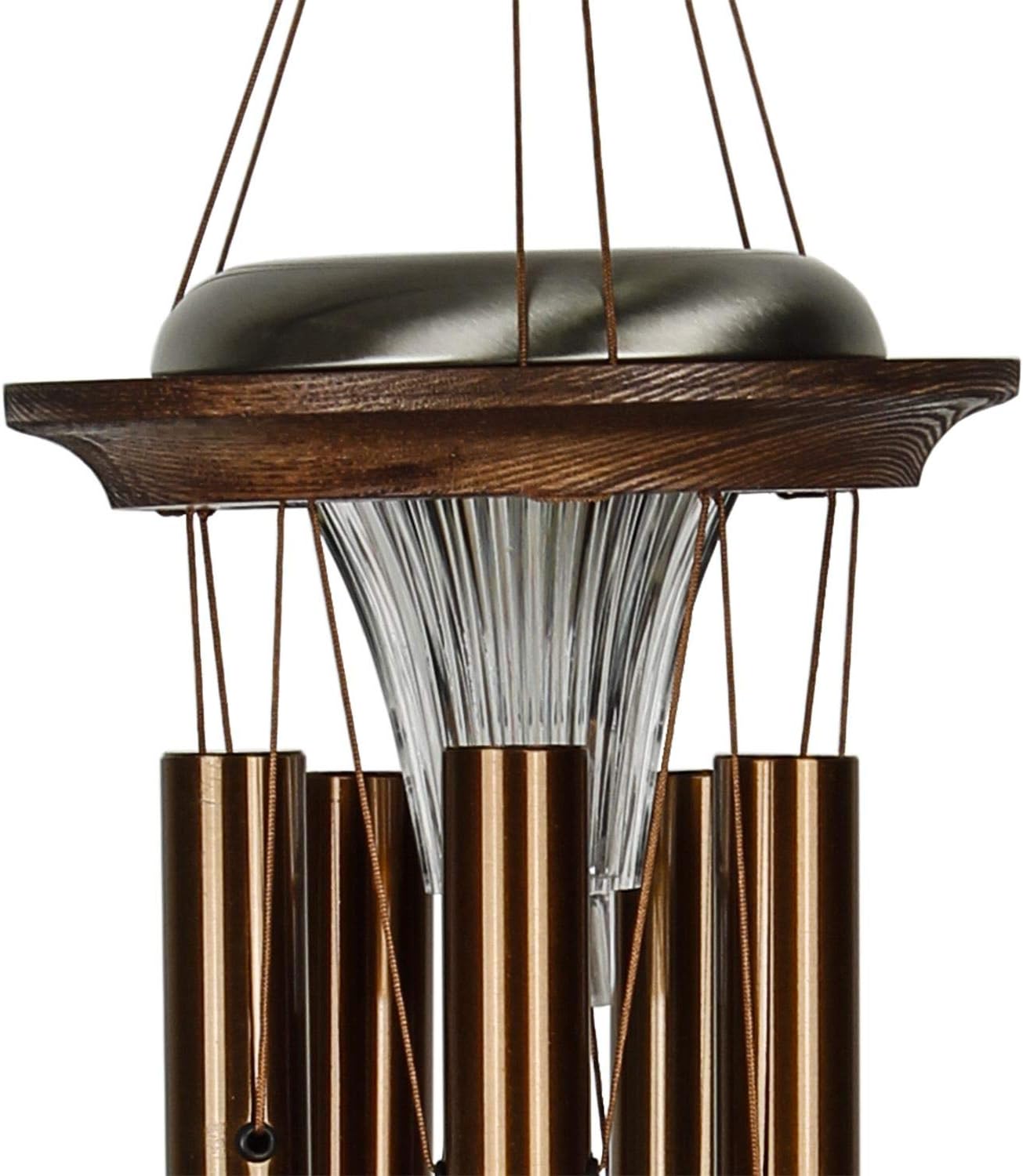 Campanilla solar bronce 29" decoración exterior patio jardín