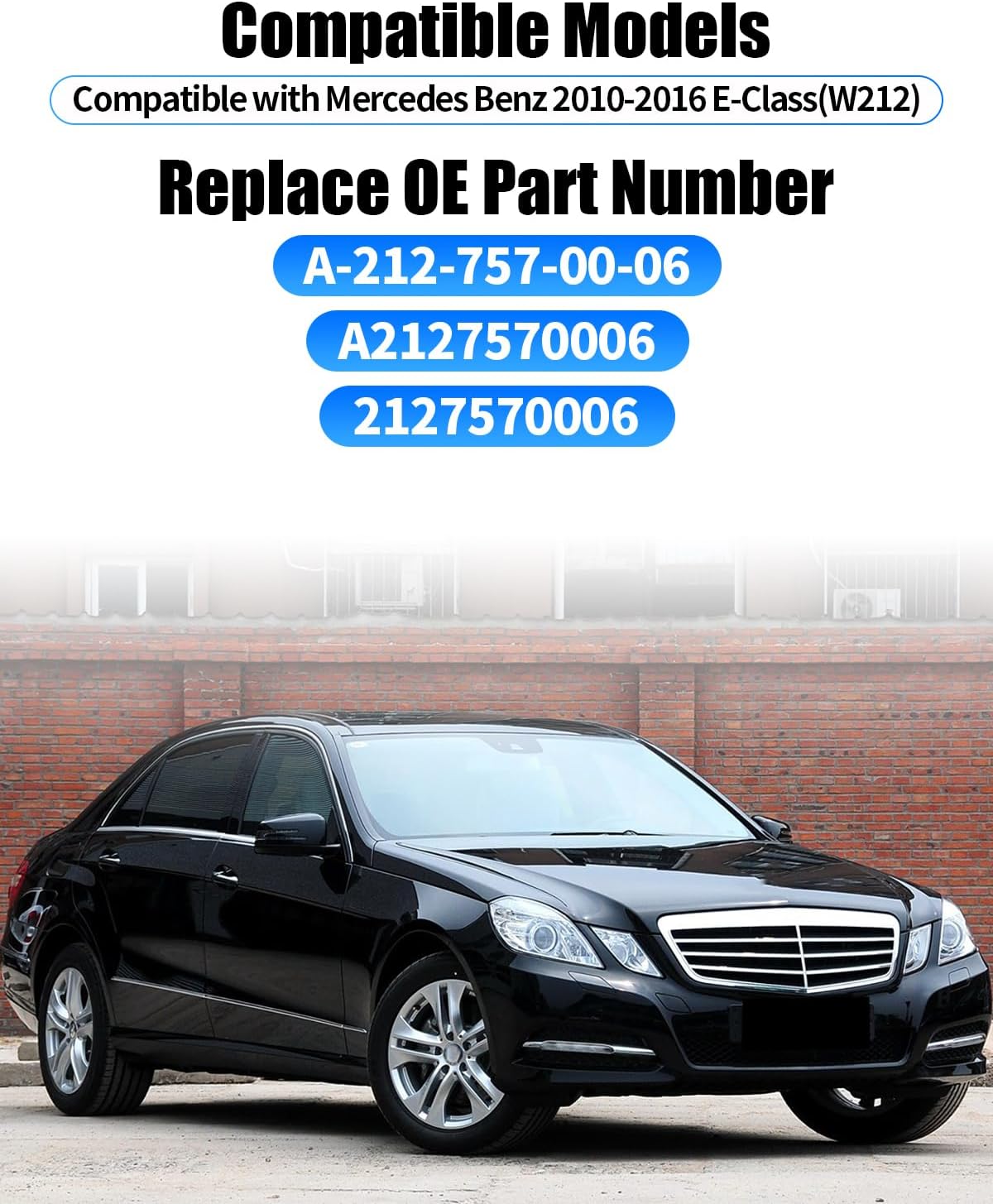 Cubierta tanque combustible Mercedes-Benz W212 E-Class negro