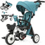 Cochecito triciclo 8en1 plegable asiento giratorio ruedas