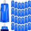 24 Botellas Agua Plegables 16oz Mosquetón Reutilizables Azul