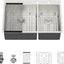 Fregadero cocina acero inox 33x22pulg doble 60/40