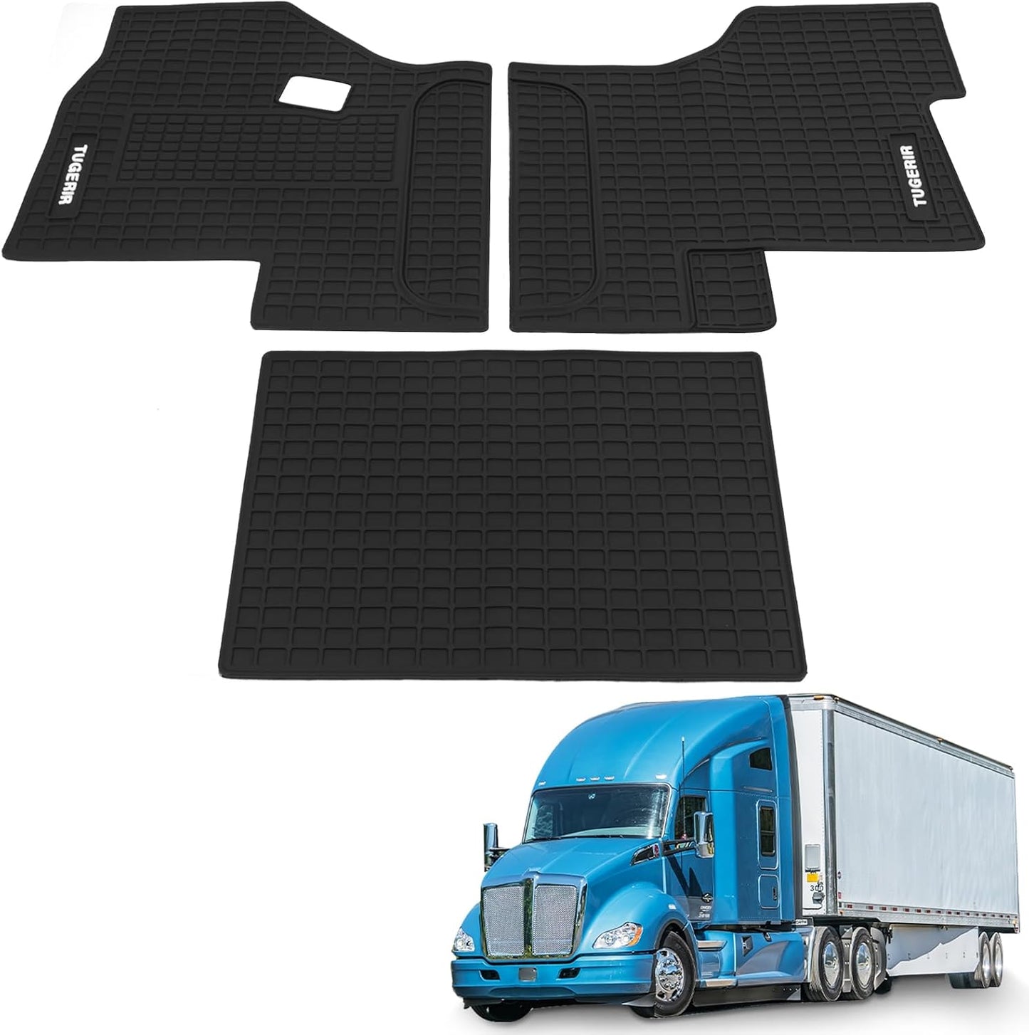 Alfombrillas goma negra antiderrap Kenworth T680 T880 W990S