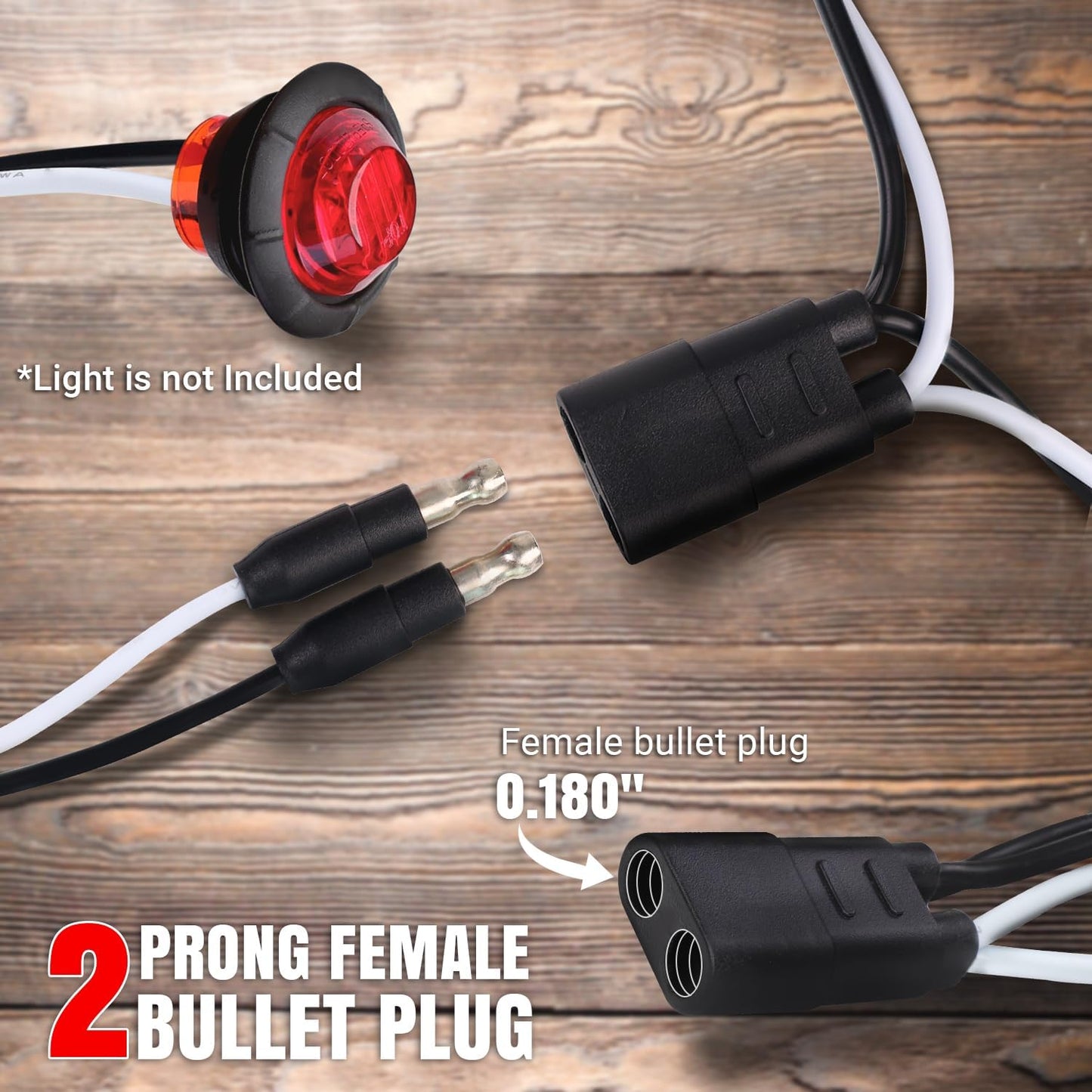 Arnés cables 2 puntas enchufe doble hembra 6.5pulg para