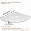Estante ducha esquinero mármol 9" pared blanco Carrara 2uds