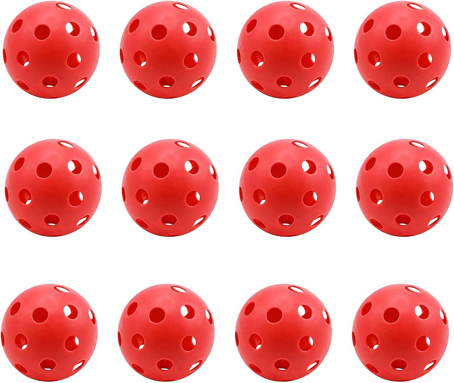 12 Pelotas Golf Plástico 1.575pulg Hueco Flujo Aire