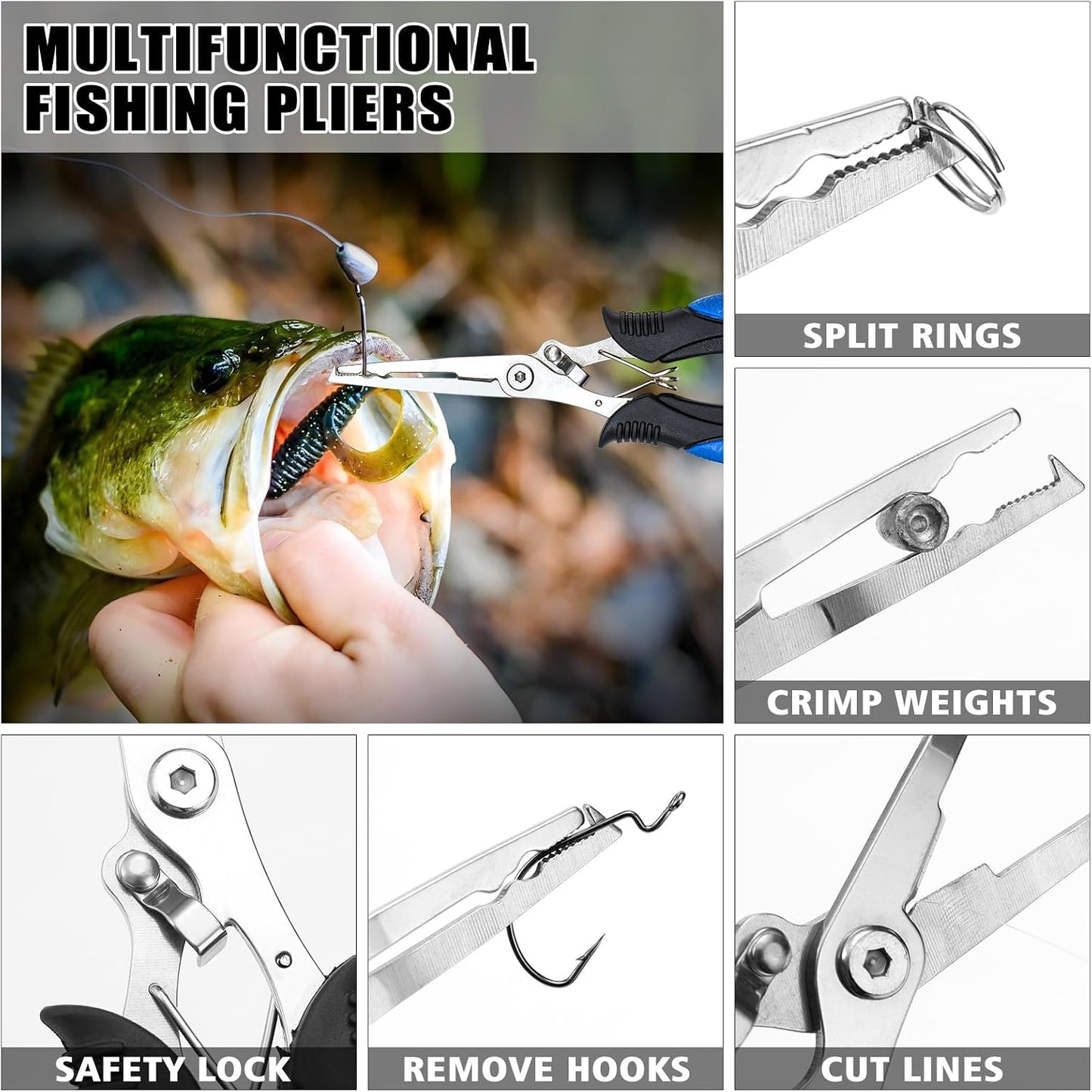 Kit 50 Pzas Herramientas Pesca Cuchillo Filete