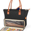 Bolsa punto 14pulg para tejer con bolsillos hilo y ganchos