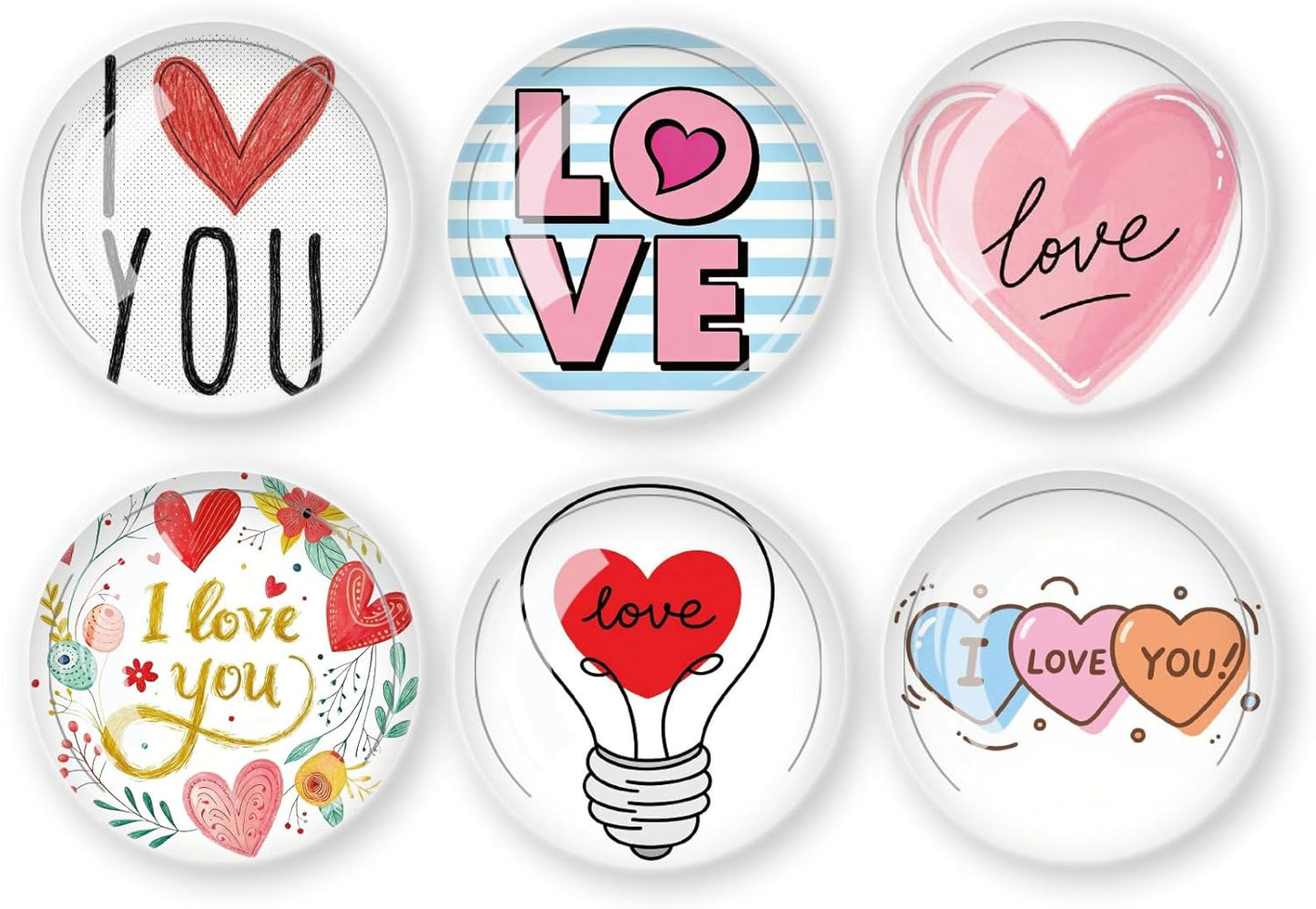 12 imanes vidrio para nevera decoración San Valentín cocina oficina